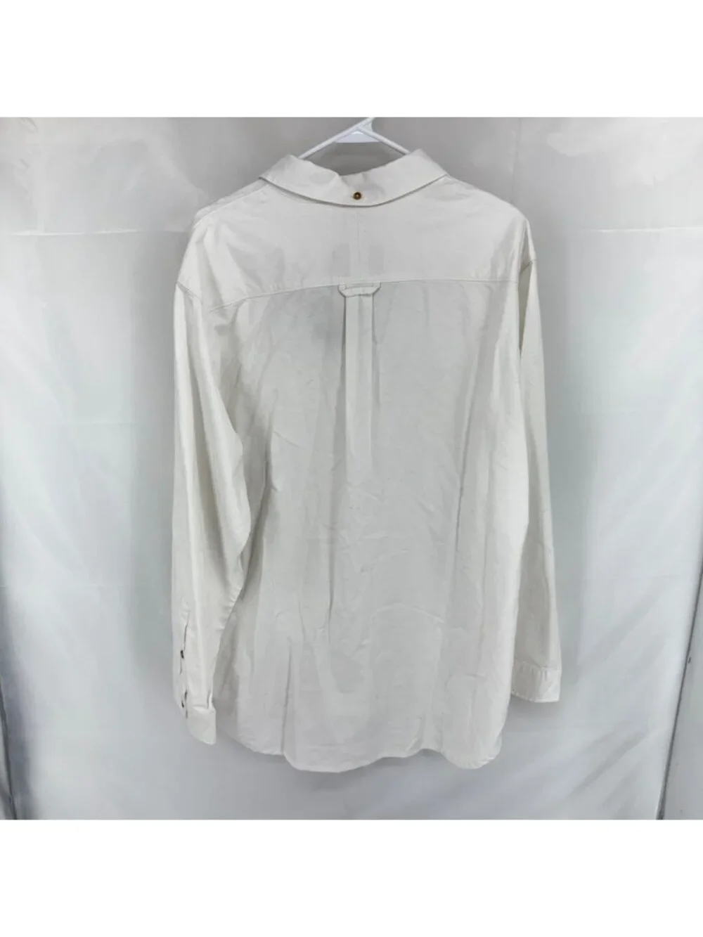 Nike Men L Life Long Sleeve Oxford Button Down Shirt Summit White Event Work NEW
